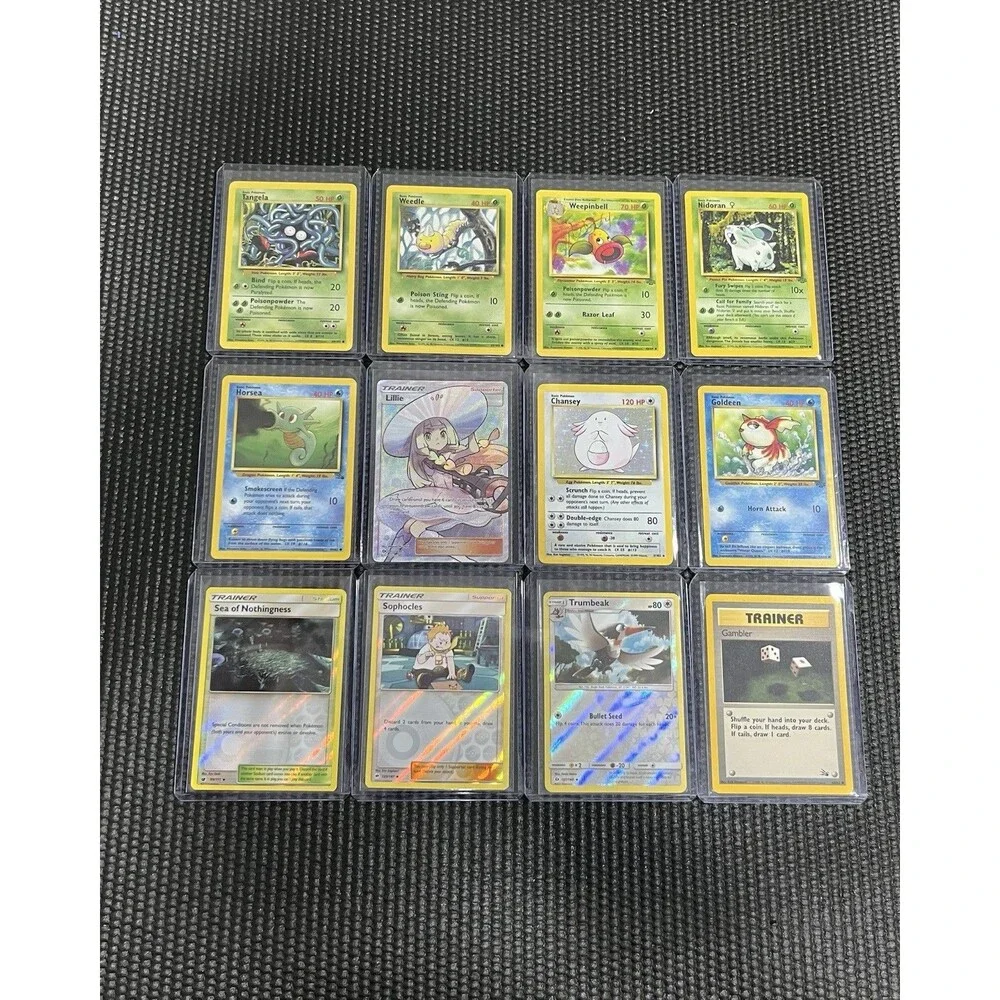 Pokemon Lot WOTC Vintage Chansey Holo Base Set Lillie Full Art Trainer 12 Card
